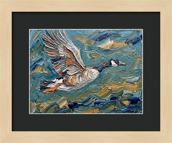 Flying Goose In Motion