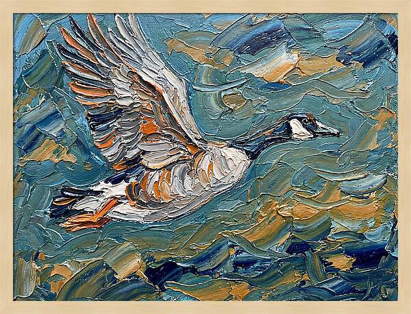 Flying Goose In Motion