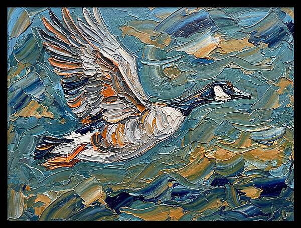 Flying Goose In Motion