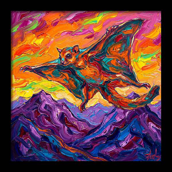 Flying Lemur In Flight
