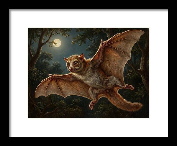 Flying Lemur Under Moonlight