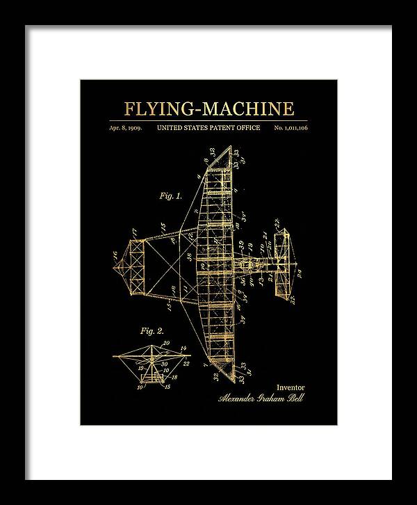 Flying Machine Alexander Graham Bell Gold Patent Us1011106