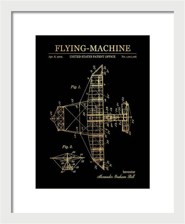 Flying Machine Alexander Graham Bell Gold Patent Us1011106