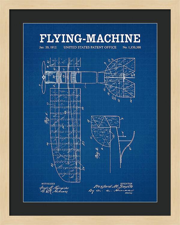 Flying Machine Blueprint Patent Us1130208