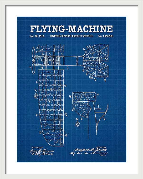 Flying Machine Blueprint Patent Us1130208
