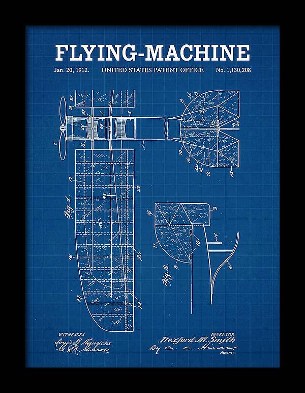 Flying Machine Blueprint Patent Us1130208