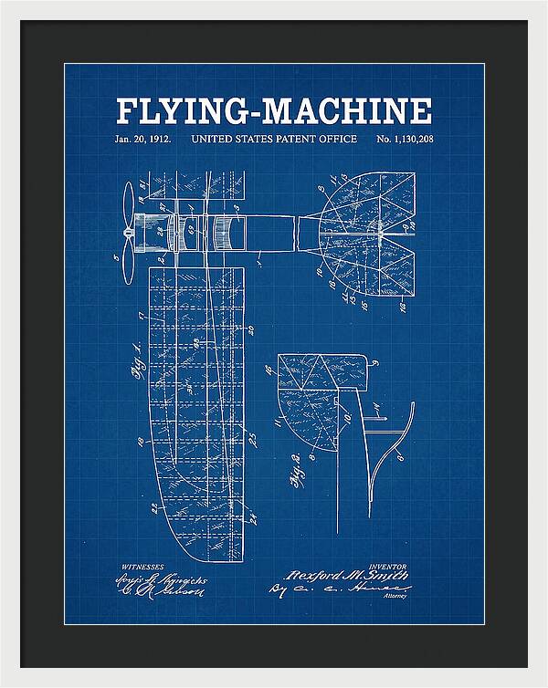 Flying Machine Blueprint Patent Us1130208