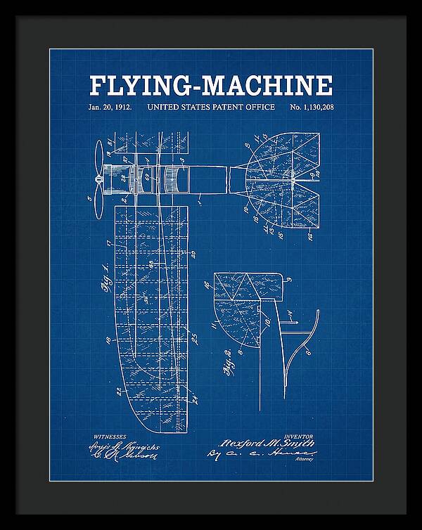 Flying Machine Blueprint Patent Us1130208