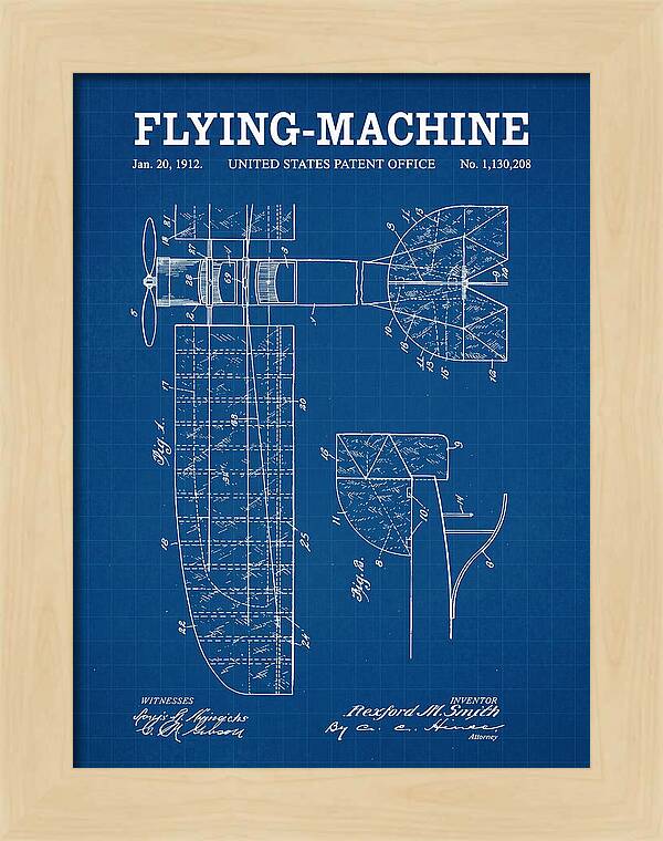 Flying Machine Blueprint Patent Us1130208