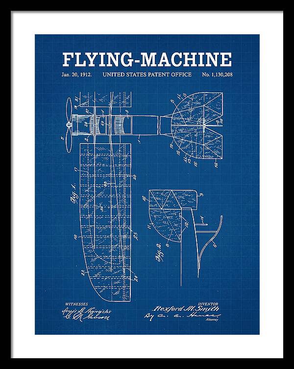 Flying Machine Blueprint Patent Us1130208
