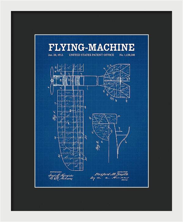 Flying Machine Blueprint Patent Us1130208