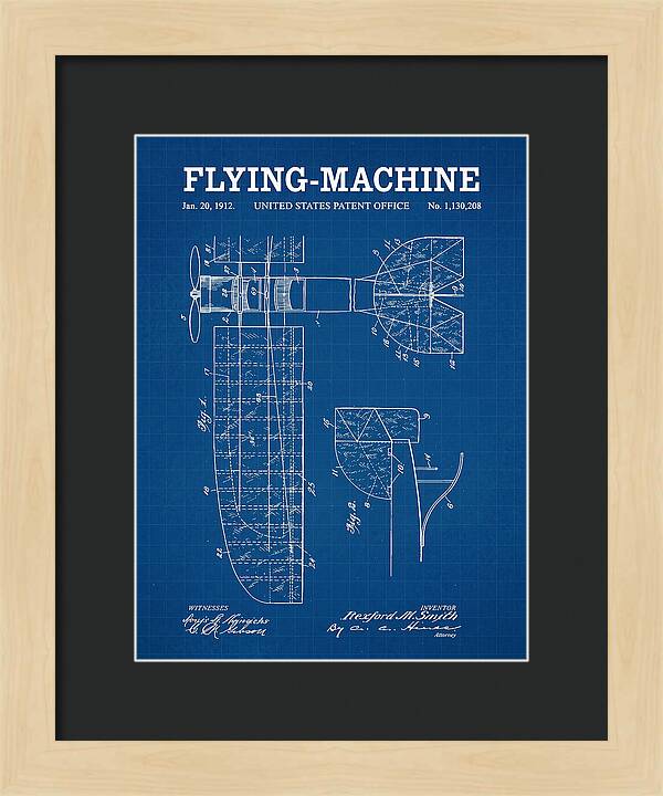 Flying Machine Blueprint Patent Us1130208