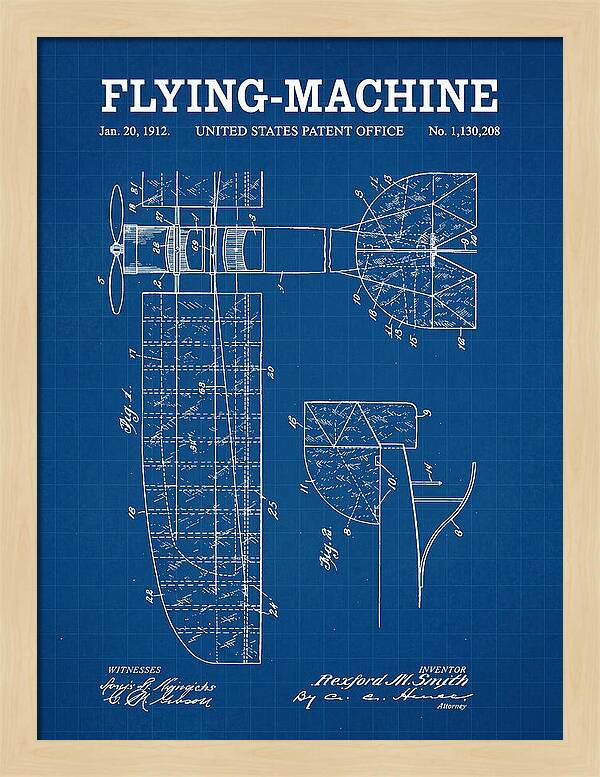 Flying Machine Blueprint Patent Us1130208