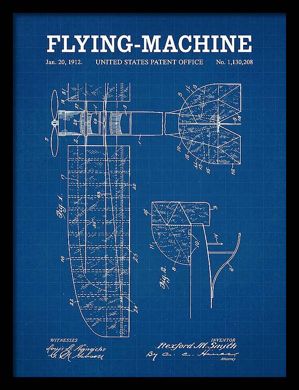 Flying Machine Blueprint Patent Us1130208