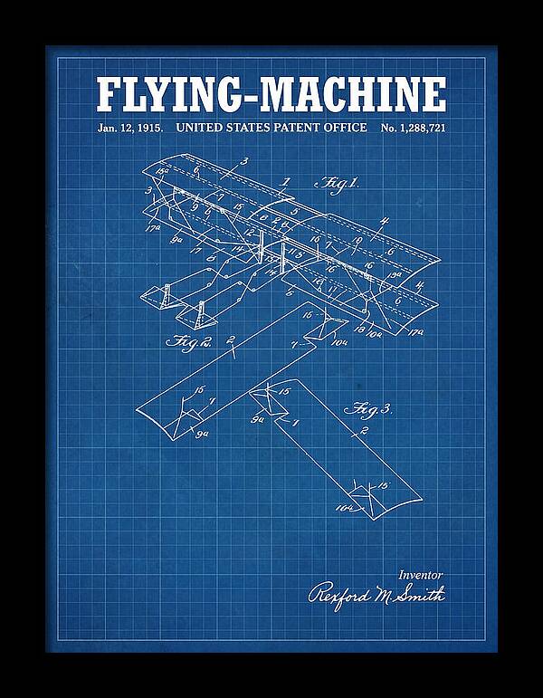 Flying Machine Blueprint Patent Us1288721
