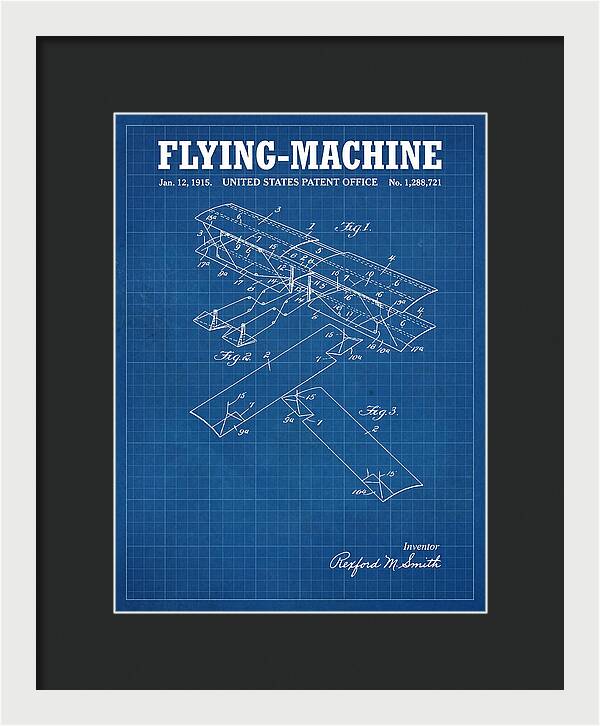 Flying Machine Blueprint Patent Us1288721