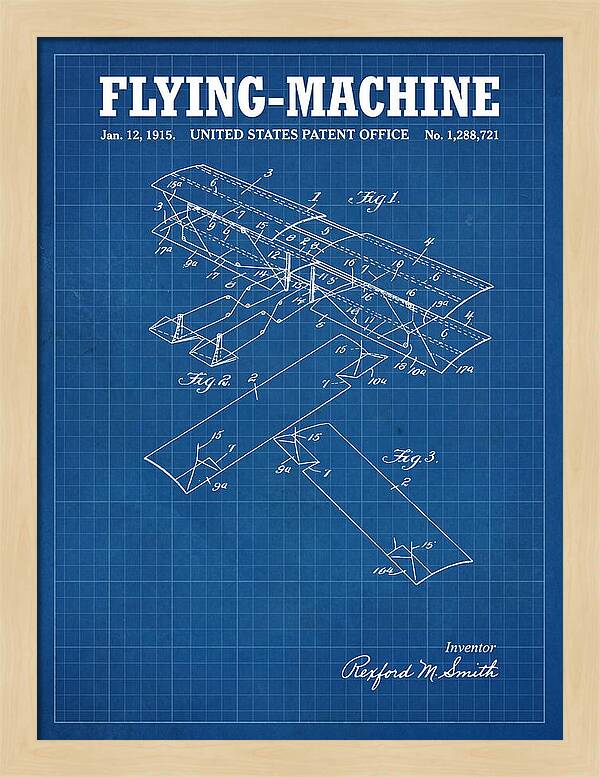 Flying Machine Blueprint Patent Us1288721