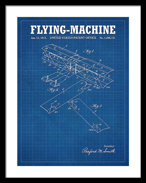 Flying Machine Blueprint Patent Us1288721