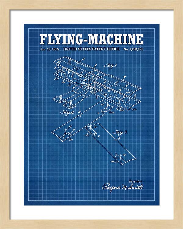 Flying Machine Blueprint Patent Us1288721