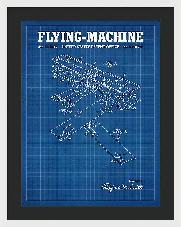 Flying Machine Blueprint Patent Us1288721