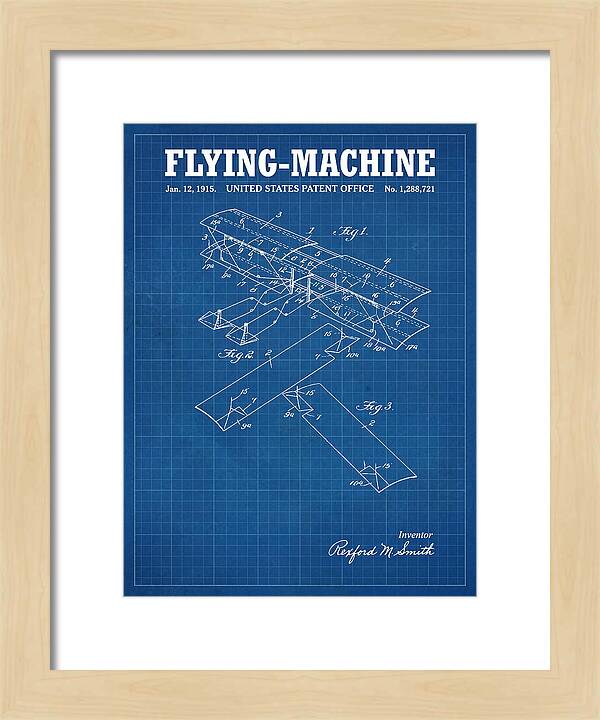 Flying Machine Blueprint Patent Us1288721