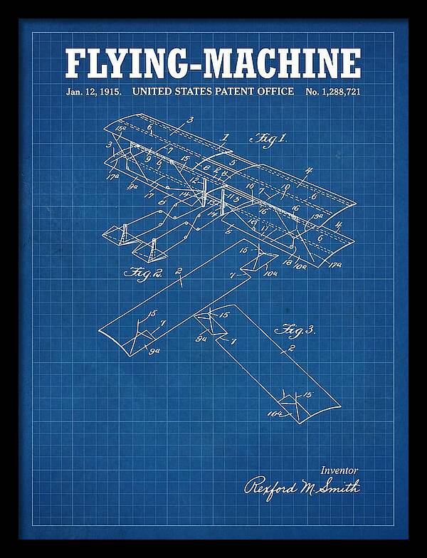 Flying Machine Blueprint Patent Us1288721