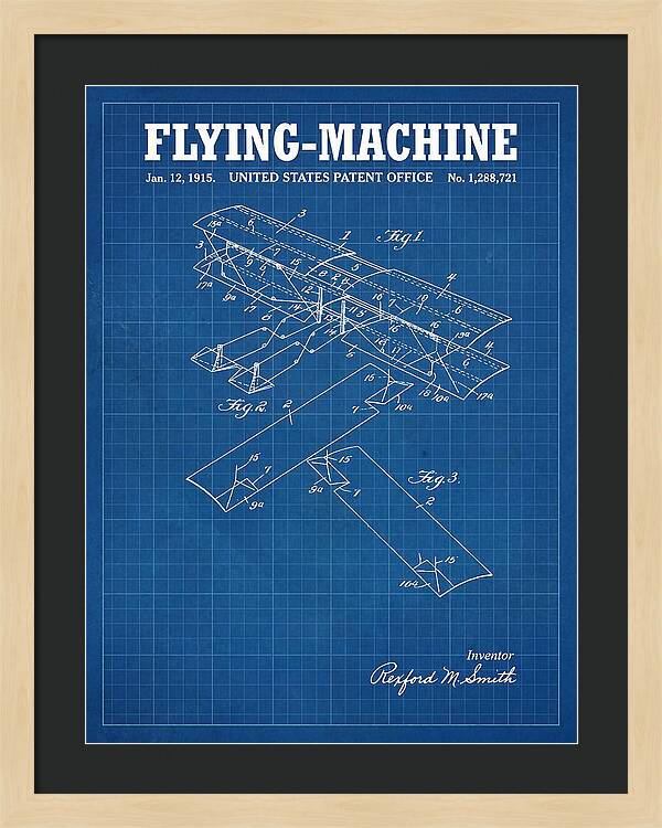 Flying Machine Blueprint Patent Us1288721