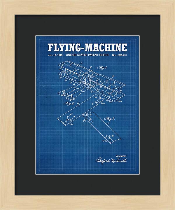 Flying Machine Blueprint Patent Us1288721
