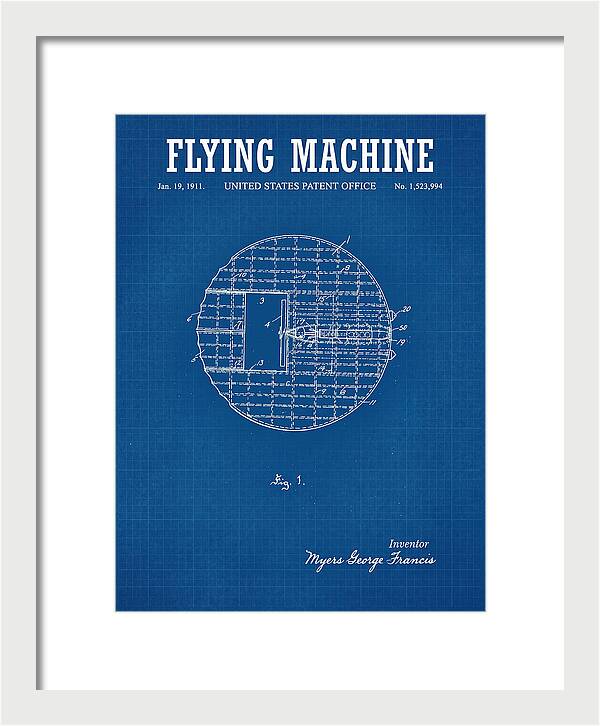 Flying Machine Blueprint Patent Us1523994