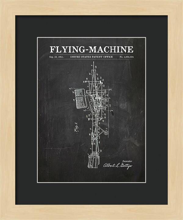 Flying Machine Chalkboard Patent Us1052334