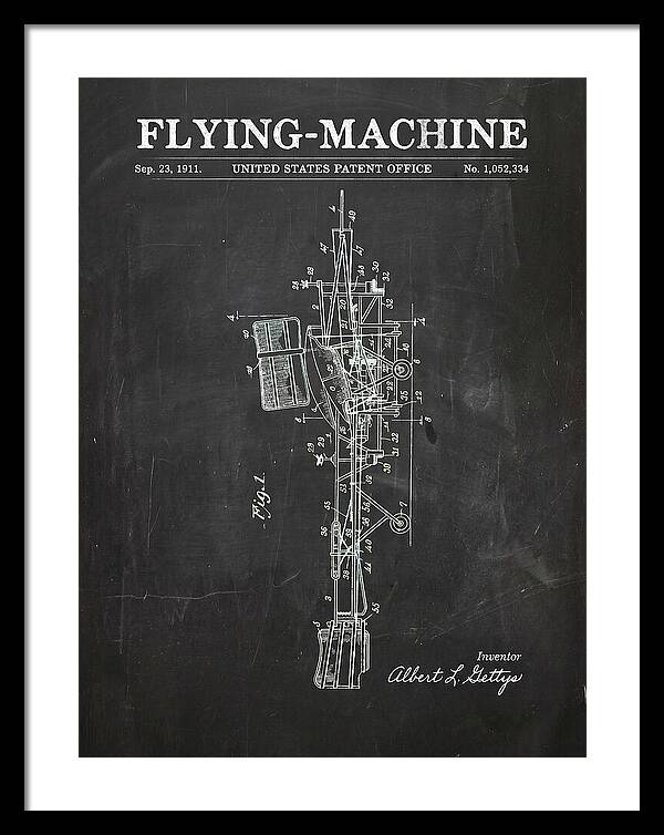 Flying Machine Chalkboard Patent Us1052334