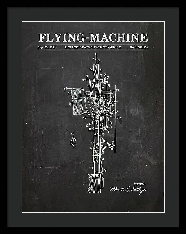 Flying Machine Chalkboard Patent Us1052334