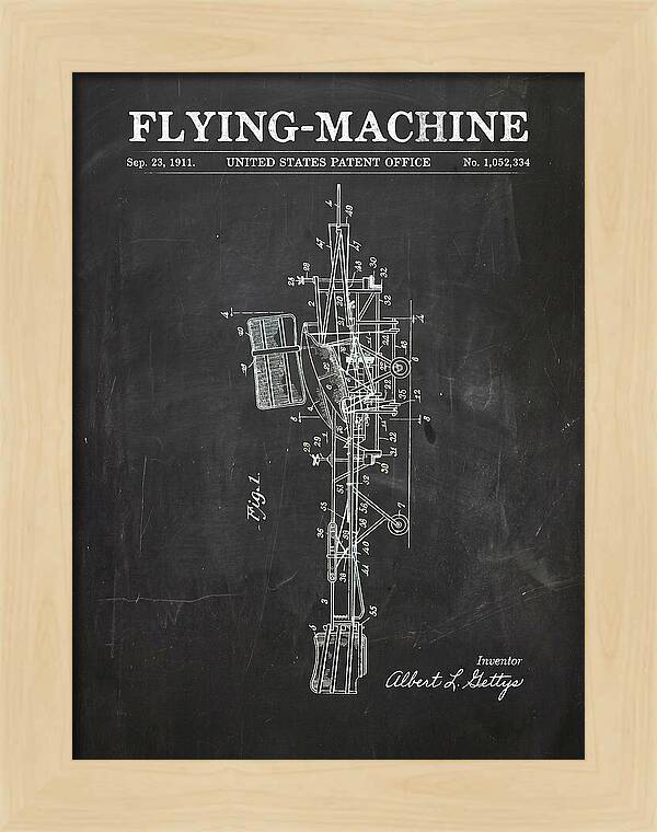 Flying Machine Chalkboard Patent Us1052334