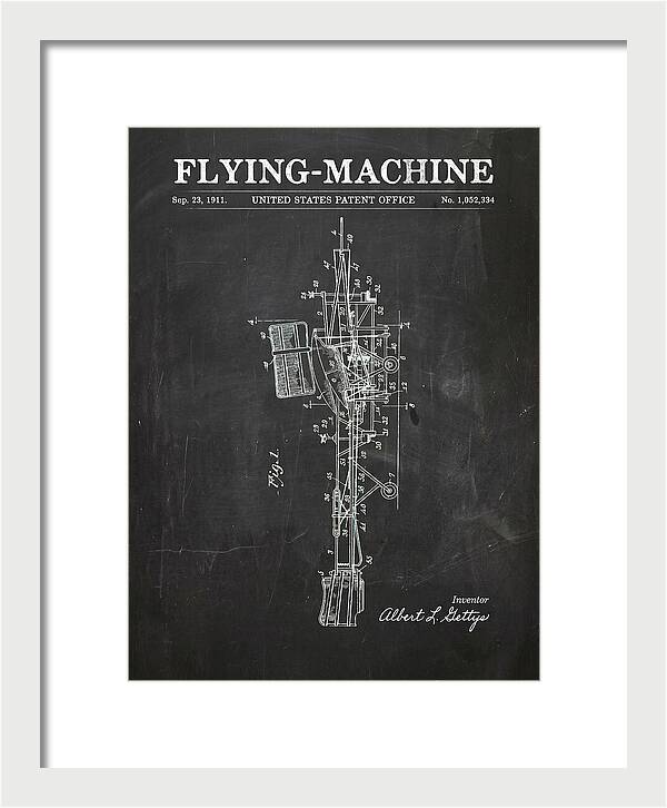 Flying Machine Chalkboard Patent Us1052334