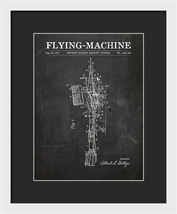 Flying Machine Chalkboard Patent Us1052334