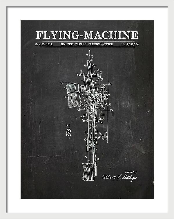 Flying Machine Chalkboard Patent Us1052334