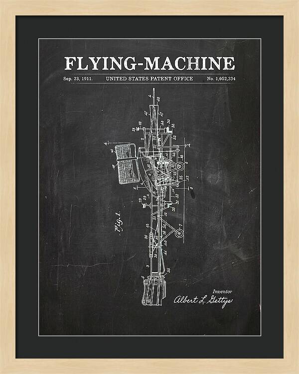 Flying Machine Chalkboard Patent Us1052334