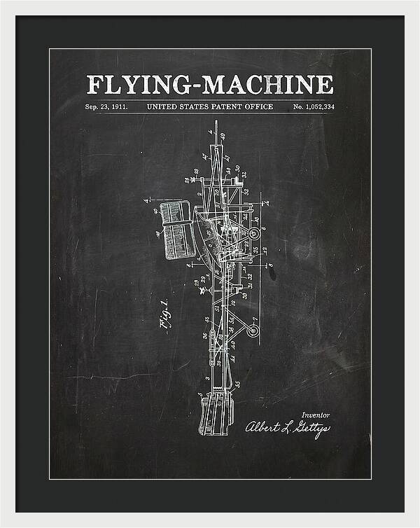 Flying Machine Chalkboard Patent Us1052334