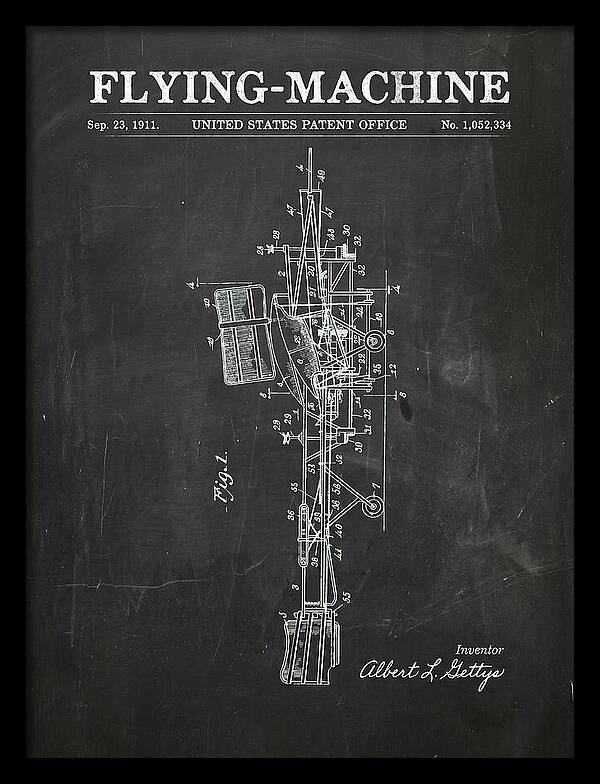 Flying Machine Chalkboard Patent Us1052334