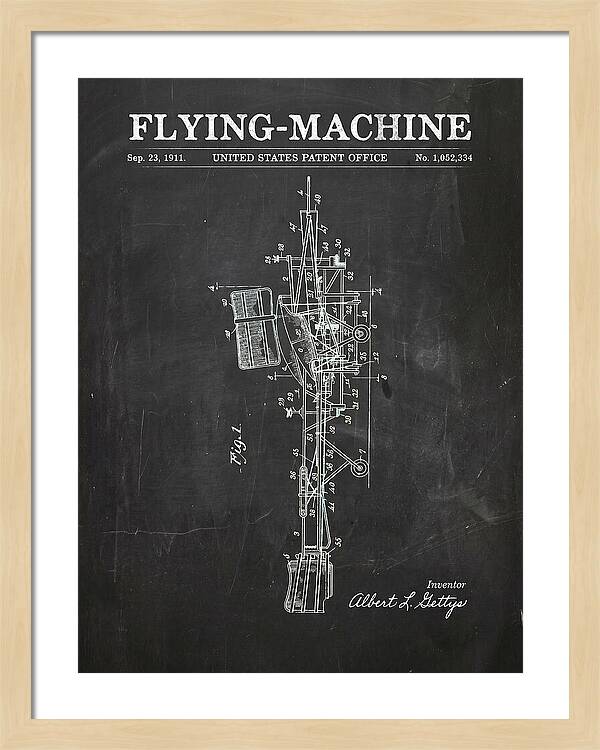 Flying Machine Chalkboard Patent Us1052334