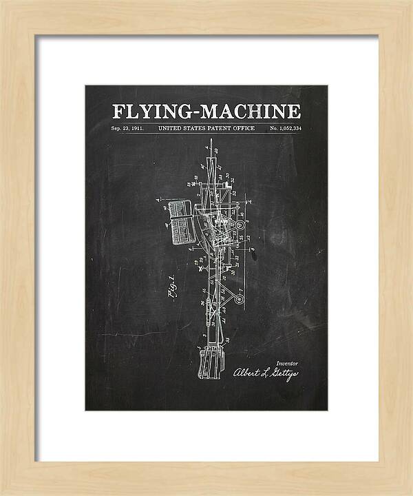 Flying Machine Chalkboard Patent Us1052334