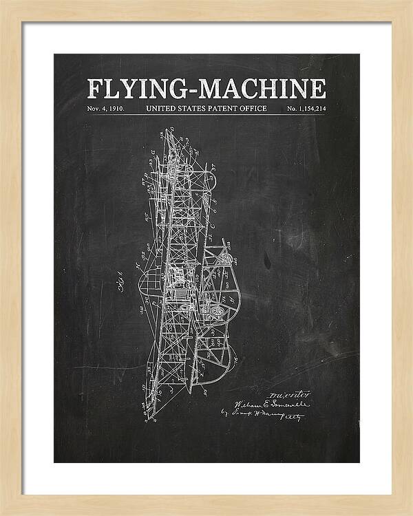 Flying Machine Chalkboard Patent Us1154214