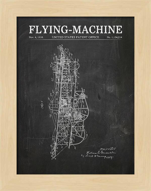 Flying Machine Chalkboard Patent Us1154214