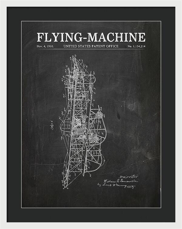 Flying Machine Chalkboard Patent Us1154214