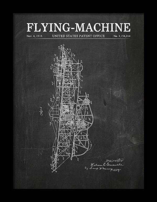 Flying Machine Chalkboard Patent Us1154214