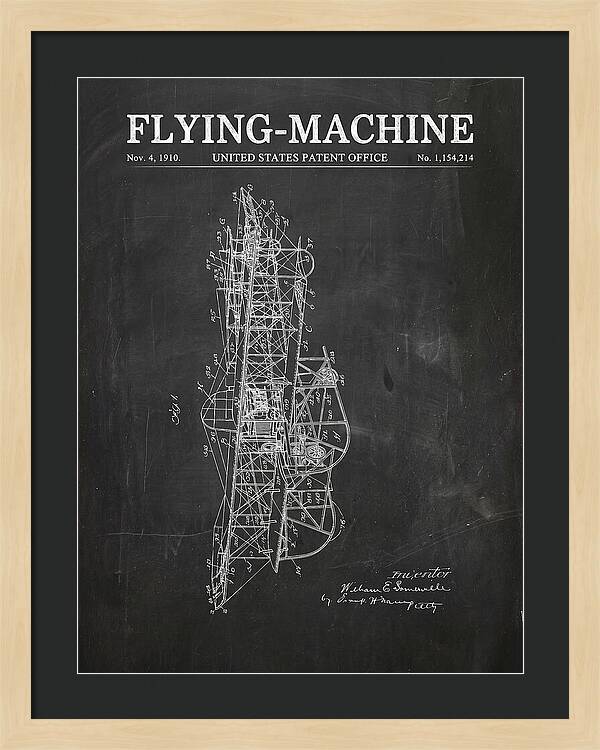 Flying Machine Chalkboard Patent Us1154214