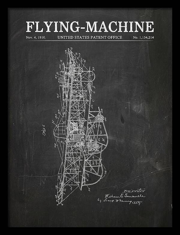 Flying Machine Chalkboard Patent Us1154214