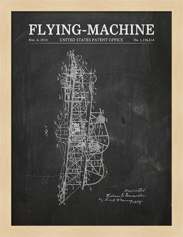 Flying Machine Chalkboard Patent Us1154214