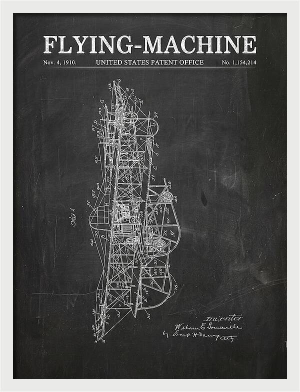 Flying Machine Chalkboard Patent Us1154214
