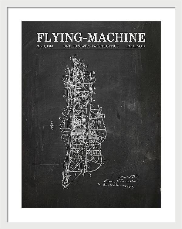 Flying Machine Chalkboard Patent Us1154214